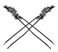 TOVINANNA Sandales Pieds en Dentelle Noire pour Femme Sandales à la Cheville Légères et Respirantes pour Mariage et Plage 1 Paire Élégantes