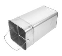 TOVINANNA Seau à Déchets en Métal Galvanisé Épais, Poubelle Intérieure Carrée 17x17x31 Cm, Grosse Capacité, Poubelle Portable Polyvalente pour Extérieur et Salle de Bain, Seau à Ordures