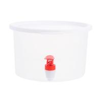 TOVINANNA Seau D'eau Glacée Blanc avec Robinet Pratique en Pp pour Maison et Boutique de Thé, Distributeur de Boisson Froide Facile à Utiliser, Pichet pour Jus et Thé Glacé