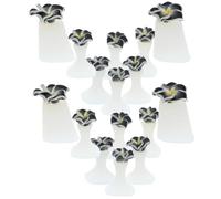 TOVINANNA Séparateurs D'orteils Séparateurs Efficaces pour Pédicure Noir en Silicone Lot de 3 Sets de Sets de 8 Pièces Multi-usages pour Ongles Usage à Domicile Salon