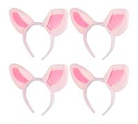 TOVINANNA Serrage-Tête en Peluche Oreilles de Cochon, Lot de 4, Accessoires Confortables pour Cosplay Animal, Fêtes d'Halloween et Séances Photo pour Femmes et Filles