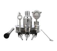 TOVINANNA Set de Kit de Shaker à Cocktail Acier Inoxydable avec Support Outils de Bar pour Préparation Facile des Cocktails