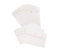 TOVINANNA Set de Papier à Lettres et Enveloppes Blanc Motif Rétro Notes de Musique, 14 Pièces, Papier, Design Élégant pour Fête d'anniversaire ou Bridal Shower