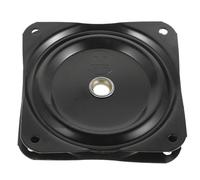 TOVINANNA Socle Pivotant Carré 7,3x7,3 Cm en Fer Épaisseur 1,0 Mm, Base Pivotante Noire pour Fauteuil Inclinable et Tabouret de Bar, Plaque Pivotante Robuste pour Chaise de Bureau et