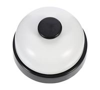 TOVINANNA Sonnette d'Appel de Service Compacte Noire, Cloche de Table Solide pour Personnes Âgées, Animaux Domestiques et Bureaux, Bouton-Poussoir Mains Appuyant, Usage Réception Cuisine
