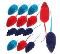 TOVINANNA Souris Floquée pour Chat Son Intégré, Lot de 20 Pièces en Vinyle, Pratique pour Chatons et Chats D'intérieur la Maison Bureau Couleur Aléatoire