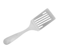 TOVINANNA Spatule à Fentes en Acier Inoxydable 304 Manche Court, Robuste et Résistante la Chaleur, pour Retourner Steaks et Crêpes Cuisine Maison, Ustensile Métal Professionnel, Nettoyage