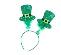 TOVINANNA St. Bandeau De Jour De Patrick Bandeau De Chapeau Haut De Forme Vert Accessoires De Costume De Cheveux Verts Irlandais Chapeau De Lutin St. Fête De La Patrick Pour Adultes Et