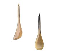 TOVINANNA Stylo de Grattage Manuel en Corne Naturelle 2 Pièces, Bâtons d'Acupression Gua Sha pour Massage Visage et Contour des Yeux, Adapté Soin en Institut et Usage Domestique