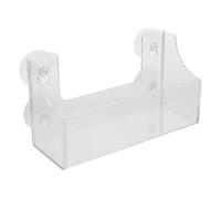 TOVINANNA Support à Ventouse en Acrylique Transparent Petit Format pour Réfrigérateur Étagère à Épices Suspendue Multifonction Organiseur de Boissons et Condiments Rangement la Cuisine