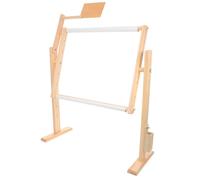 TOVINANNA Support Bois pour Cadre à Broder Réglable en Hauteur Rotation 360° pour Point de Croix Petit Modèle Naturel Outil de Couture et Loisirs Créatifs Cadre Tambour Stable et