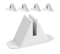 TOVINANNA Support de Base de Poteau de Clôture 5 Pièces en Plastique, Stabilisateur Robuste Pieds Antidérapants pour Clôture de Séparation Extérieure de Jardin