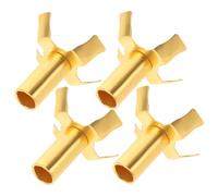 TOVINANNA Support de Lampe à Beurre 4 Pièces Mèche en Alliage à Trois Branches pour Lampe à Huile Bouddhiste et Rituels