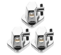 TOVINANNA Support de Pied de Tom Basse en Métal Robuste Embase Triangulaire Lot de 3 Pièces pour Batterie Accessoires de Fixation Stables et Compatibles pour Répétitions et Concerts