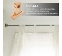 TOVINANNA Support de Tringle à Rideaux en Bois Massif Diamètre 3 CM Fixation Murale Carrée à Trou Unique Accessoire pour Tringle à Rideaux de Salle de Bain Compatible Rideau Voilages