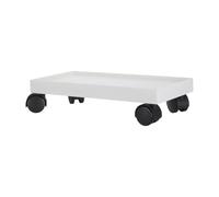 TOVINANNA Support Mobile Blanc pour Bac de Rangement Rectangulaire avec Couvercle, en Abs et PP, pour Organiser Divers Objets Domestiques en Extérieur