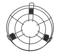 TOVINANNA Support Mobile pour Pots de Fleurs en Fer Noir 33cm avec Roues Pivotantes Rondes, Base Stable pour Grands Vases et Tonneaux, Usage Intérieur et Sol Terreux