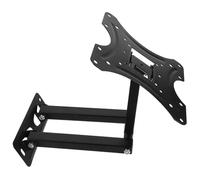 TOVINANNA Support Mural pour Téléviseur Pivotant et Extensible en Fer Noir, Fixation Murale TV Robuste Installation Facile pour Écran Incurvé et Plat