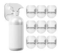 TOVINANNA Support pour Pulvérisateurs 8,3 x 6,3 cm Blanc ABS - Adhésif Sans Clou Résistant à l’Humidité - pour Cuisine Salle de Bain Garage Atelier pour Flacons Standard