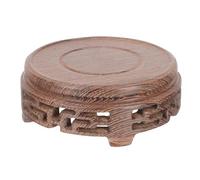 TOVINANNA Support Rond Bois pour Théière et Tasses Base Décorative Bois Massif pour Pot de Fleurs Art Table et Présentoir pour Maison et Bureau