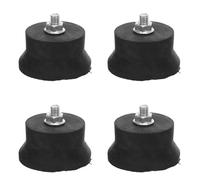 TOVINANNA Supports d'Amortissement des Vibrations Mécaniques M8 4 Pieds Ronds en Caoutchouc Vis et Écrous pour Usage Industriel Bruit Compresseur Air