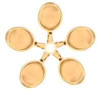 TOVINANNA Supports de Pendentifs à Lunette Vierges en Acier Inoxydable Lot de 5 Fermoir à Grain de Sable pour Fabrication de Bijoux Uniques pour Usage Quotidien