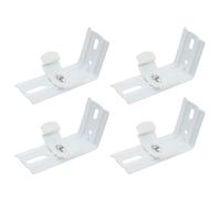 TOVINANNA Supports en L pour Rideaux Verticals, Fixation Murale et Plafond, 4 Pièces en Matériau Résistant, Accessoires de Maison pour Tringles et Rideaux, Kit 2 Ensembles, Installation