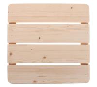 TOVINANNA Tapis de Bain Spa en Bois Beige Structure Surélevée Antidérapante, Plateforme Modulable et Ajustable pour Sauna et Hammam