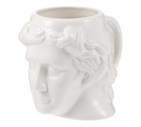 TOVINANNA Tasse à Café en Céramique Blanche Sculptée Tête de David, Grosse Capacité 350 Ml, Mug à Boire pour Thé et Eau, Tasse à Eau Artistique pour Bureau et Usage Quotidien