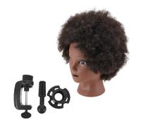 TOVINANNA Tête de Mannequin Africaine Afro Crépue Outil de Pratique de Coiffure Étudiants Professionnels Formation Salon