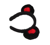 TOVINANNA -tête Unique en Forme D'oreille D'ours pour Adultes Adolescents Tout-petits Accessoires Confortables pour Cheveux Noirs Et Rouges