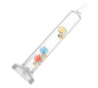 TOVINANNA Thermomètre en Verre de Galilée avec 4 Sphères Colorées Flottantes, Jauge de Température Décorative pour Maison et Bureau, Accessoire Scientifique Précis et Présent Original