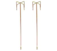 TOVINANNA Tiges de Mélange pour Perceuse Électrique 2 Pcs, Accessoires pour Béton et Peinture à L'huile, Bâtonnets en Acier Double Lame Carrée, Mélangeur Époxy et Plâtre, Réutilisable