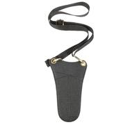 TOVINANNA Trousse à Outils de Coiffure Noire en Tissu, Compacte et Stylée pour Rangement Sécurisé des Ciseaux de Coiffeur, Design Créatif et Pratique