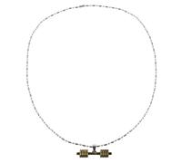 TOVINANNA Zinc Pendentif Haltère pour Hommes de Cou pour Style et Événements Spéciaux