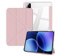 ToVioc 11.2" Coque pour Xiaomi Pad 8 Pro/8/7 Pro/7 - Rose | Housse Cuir PU Support + Dos Transparent (TPU & PC), Etui Slim avec 4 Angles d’Inclinaison pour Xiaomi Pad 8 Pro/8/7 Pro/7