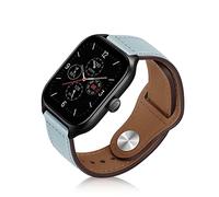 ToVioc 20mm Bracelet Compatible avec Amazfit Active 2 Square/2/1, Bip 3/3 Pro, Bracelet Cuir Haute Qualité pour Amazfit GTS 4/4 Mini/3/2/2e/2 Mini - Bleu