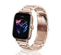 ToVioc 20mm Bracelet Compatible avec Amazfit Active 2 Square/2/1, Bip 3/3 Pro, Élégant et Gentleman Bracelet Rechange Réglable en Acier Inoxydable pour Amazfit GTS 4/4 Mini/3/2/2e/2 Mini - Or Rose