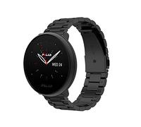 ToVioc 20mm Bracelet Compatible avec Polar Ignite 3 Titanium, Ignite 3/2/1, Élégant Gentleman, Bracelet Rechange Réglable Acier Inoxydable pour Polar Pacer/Unite - Noir