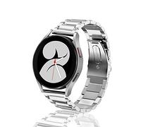 ToVioc 20mm Bracelet Compatible avec Samsung Galaxy Watch 7/6/5/4 40mm&44mm, Bracelet Rechange Réglable Acier Inoxydable pour Samsung Galaxy Watch 6 Classic 43mm&47mm/FE - Argent