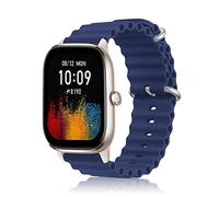 ToVioc 20mm Bracelet Silicone Compatible avec Amazfit Active 2 Square/2/1, Bip 3/3 Pro, Silicone Sport Respirant pour Amazfit GTS 4/4 Mini/3/2/2e/2 Mini - Bleu