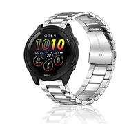 ToVioc 22mm Bracelet Compatible avec Garmin Venu 4 45mm/3 45mm/2, D2 Air X15, Élégant et Gentleman, Bracelet de Rechange Réglable en Acier Inoxydable pour Garmin Forerunner 570 47mm - Argent