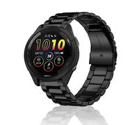 ToVioc 22mm Bracelet Compatible avec Garmin Venu 4 45mm/3 45mm/2, D2 Air X15, Élégant et Gentleman, Bracelet de Rechange Réglable en Acier Inoxydable pour Garmin Forerunner 570 47mm - Noir