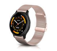 ToVioc 22mm Bracelet Compatible avec Garmin Venu 4 45mm/3 45mm/2, vivoactive 4/Active, Bracelet Rechange Réglable Acier Inoxydable pour Garmin Forerunner 570 47mm/265/255/255 Music - Or Rose