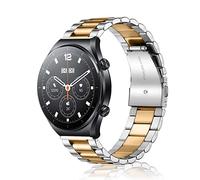 ToVioc 22mm Bracelet Compatible avec Xiaomi Redmi Watch 5 Active/Watch 5 Lite/ S4 Sport, Élégant et Gentleman Bracelet de Rechange Réglable en Acier Inoxydable for Amazfit Balance/Bip 5 - Argent Or