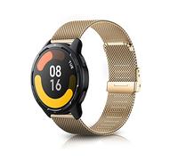 ToVioc 22mm Bracelet Compatible avec Xiaomi Redmi Watch 5 Active/Watch 5 Lite/ S4 Sport/Watch 2, Bracelet en Maille réglable en Acier Inoxydable pour Amazfit Balance/Bip 5/Pop 3S/Cheetah - Or
