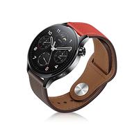 ToVioc 22mm Bracelet Compatible avec Xiaomi Watch S4/S4 Sport/2/S3/S1 Pro/2 Pro, Bracelet Cuir Haute Qualité pour Huawei Watch GT 6/GT 6 Pro/GT 5/GT 5 Pro/GT 4/GT 3 46mm, Ultimate 2/1 - Rouge Gris