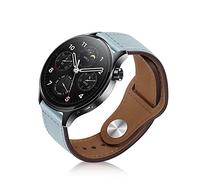 ToVioc 22mm Bracelet Compatible avec Xiaomi Watch S4/S4 Sport/2/S3/S1 Pro/2 Pro, Bracelet Cuir Haute Qualité pour Huawei Watch GT 6/GT 6 Pro/GT 5/GT 5 Pro/GT 4/GT 3 46mm, Ultimate 2/1 - Bleu