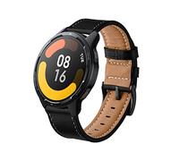 ToVioc 22mm Bracelet Compatible avec Xiaomi Watch S4/S4 Sport/2/S3/S1 Pro/2 Pro, Bracelet Cuir Vintage Haute Qualité pour Redmi Watch 5 Active/5 Lite - Noir