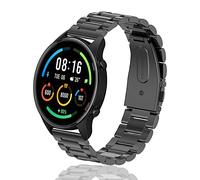 ToVioc 22mm Bracelet Compatible avec Xiaomi Watch S4/S4 Sport/2/S3/S1 Pro/2 Pro, Élégant et Gentleman Bracelet de Rechange Réglable en Acier Inoxydable for Amazfit Bip 6/5/5 Unity - Noir